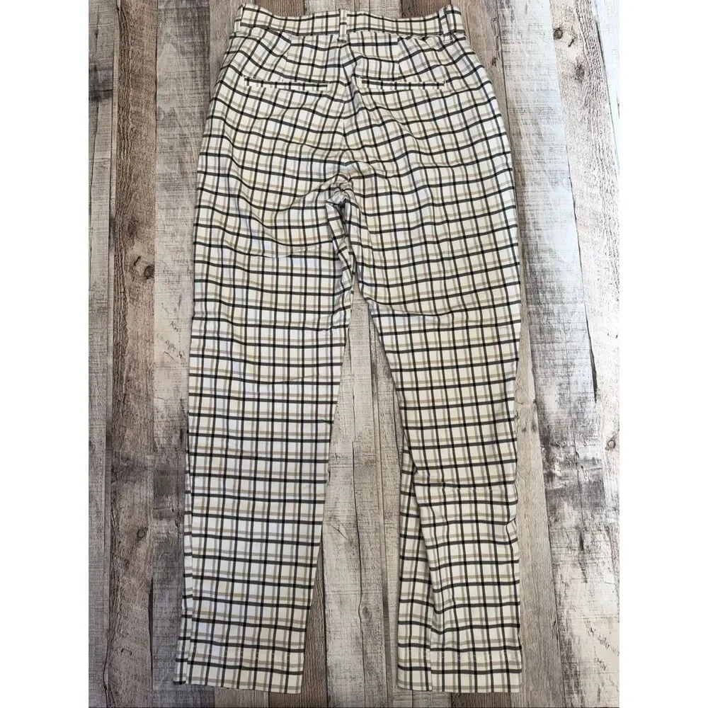 Hollister Pants Women's Ultra Hi-Rise Stretch Chino Multicolor Checkered Size S